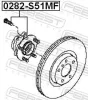 Radnabe Vorderachse FEBEST 0282-S51MF Bild Radnabe Vorderachse FEBEST 0282-S51MF