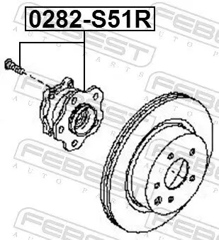 Radnabe Hinterachse FEBEST 0282-S51R Bild Radnabe Hinterachse FEBEST 0282-S51R