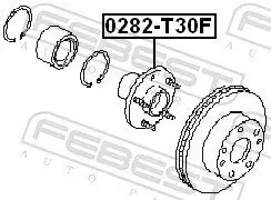 Radnabe Vorderachse FEBEST 0282-T30F Bild Radnabe Vorderachse FEBEST 0282-T30F