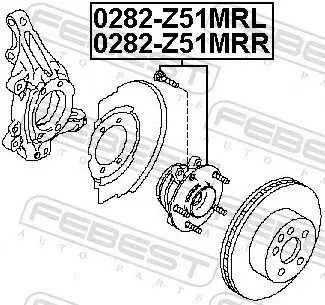 Radnabe Vorderachse rechts FEBEST 0282-Z51MRR Bild Radnabe Vorderachse rechts FEBEST 0282-Z51MRR