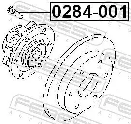 Radbolzen FEBEST 0284-001 Bild Radbolzen FEBEST 0284-001