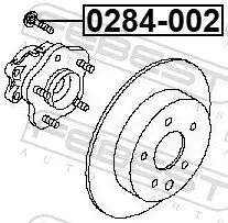 Radbolzen FEBEST 0284-002 Bild Radbolzen FEBEST 0284-002