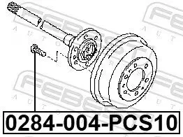 Radbolzen FEBEST 0284-004-PCS10 Bild Radbolzen FEBEST 0284-004-PCS10