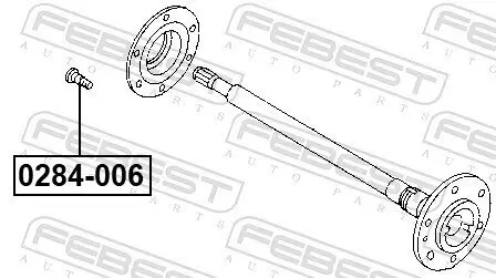 Radbolzen FEBEST 0284-006 Bild Radbolzen FEBEST 0284-006