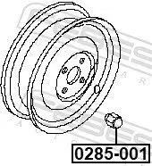 Radmutter FEBEST 0285-001 Bild Radmutter FEBEST 0285-001