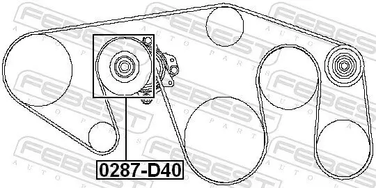 Spannrolle, Keilrippenriemen FEBEST 0287-D40 Bild Spannrolle, Keilrippenriemen FEBEST 0287-D40