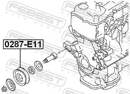Spannrolle, Keilrippenriemen FEBEST 0287-E11 Bild Spannrolle, Keilrippenriemen FEBEST 0287-E11