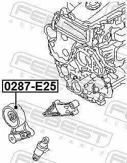 Spannrolle, Keilrippenriemen FEBEST 0287-E25 Bild Spannrolle, Keilrippenriemen FEBEST 0287-E25