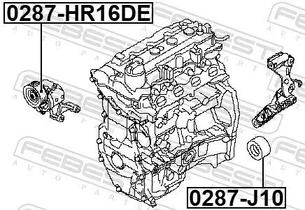 Spannrolle, Keilrippenriemen FEBEST 0287-HR16DE Bild Spannrolle, Keilrippenriemen FEBEST 0287-HR16DE
