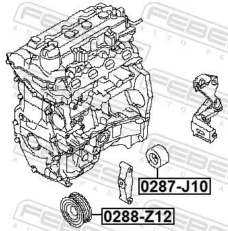 Spannrolle, Keilrippenriemen FEBEST 0287-J10 Bild Spannrolle, Keilrippenriemen FEBEST 0287-J10