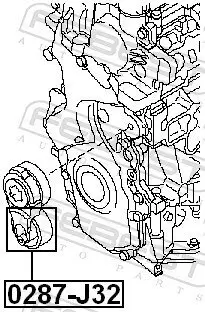 Spannrolle, Keilrippenriemen FEBEST 0287-J32 Bild Spannrolle, Keilrippenriemen FEBEST 0287-J32