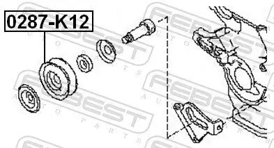 Spannrolle, Keilrippenriemen FEBEST 0287-K12 Bild Spannrolle, Keilrippenriemen FEBEST 0287-K12