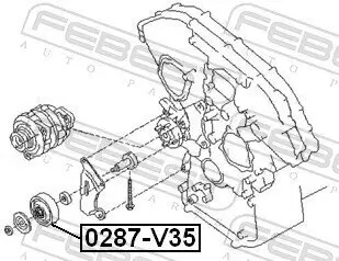 Spannrolle, Keilrippenriemen FEBEST 0287-V35 Bild Spannrolle, Keilrippenriemen FEBEST 0287-V35