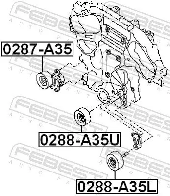 Umlenk-/Führungsrolle, Keilrippenriemen FEBEST 0288-A35L Bild Umlenk-/Führungsrolle, Keilrippenriemen FEBEST 0288-A35L