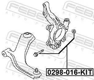 Sturzkorrekturschraube FEBEST 0298-016-KIT Bild Sturzkorrekturschraube FEBEST 0298-016-KIT