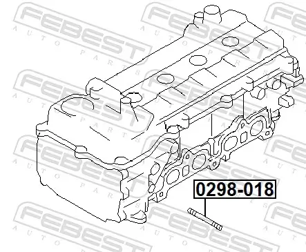 Schraube, Abgaskrümmer FEBEST 0298-018 Bild Schraube, Abgaskrümmer FEBEST 0298-018