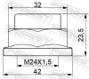 Achsmutter, Antriebswelle FEBEST 0298-NHUB01 Bild Achsmutter, Antriebswelle FEBEST 0298-NHUB01