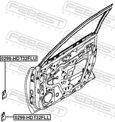 Türscharnier vorne links unten FEBEST 0299-HDT32FLL Bild Türscharnier vorne links unten FEBEST 0299-HDT32FLL
