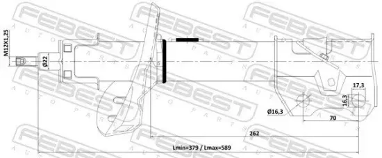 Stoßdämpfer Vorderachse rechts FEBEST 03110-002FR Bild Stoßdämpfer Vorderachse rechts FEBEST 03110-002FR