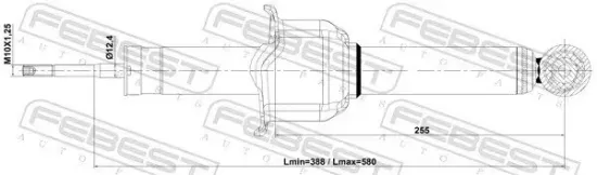 Stoßdämpfer Hinterachse FEBEST 03110-005R Bild Stoßdämpfer Hinterachse FEBEST 03110-005R