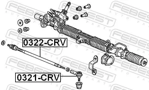 Spurstangenkopf Vorderachse FEBEST 0321-CRV Bild Spurstangenkopf Vorderachse FEBEST 0321-CRV