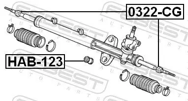 Axialgelenk, Spurstange Vorderachse FEBEST 0322-CG Bild Axialgelenk, Spurstange Vorderachse FEBEST 0322-CG