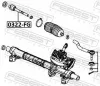 Axialgelenk, Spurstange Vorderachse FEBEST 0322-FG Bild Axialgelenk, Spurstange Vorderachse FEBEST 0322-FG