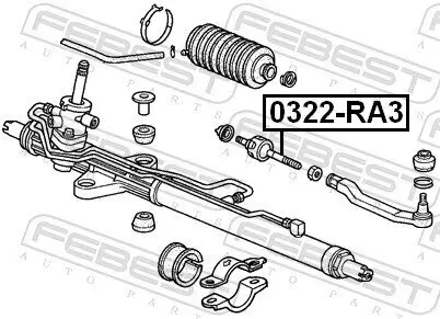 Axialgelenk, Spurstange Vorderachse FEBEST 0322-RA3 Bild Axialgelenk, Spurstange Vorderachse FEBEST 0322-RA3
