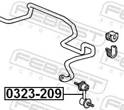 Stange/Strebe, Stabilisator FEBEST 0323-209 Bild Stange/Strebe, Stabilisator FEBEST 0323-209