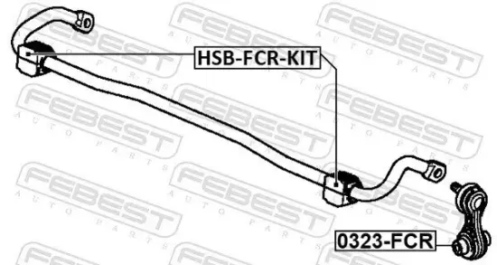Stange/Strebe, Stabilisator Hinterachse FEBEST 0323-FCR Bild Stange/Strebe, Stabilisator Hinterachse FEBEST 0323-FCR