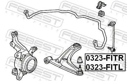 Stange/Strebe, Stabilisator Vorderachse rechts FEBEST 0323-FITR Bild Stange/Strebe, Stabilisator Vorderachse rechts FEBEST 0323-FITR