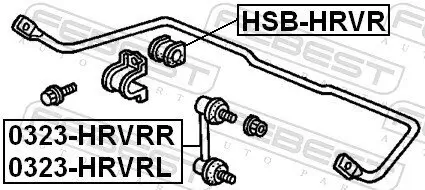 Stange/Strebe, Stabilisator Hinterachse rechts FEBEST 0323-HRVRR Bild Stange/Strebe, Stabilisator Hinterachse rechts FEBEST 0323-HRVRR