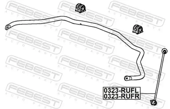 Stange/Strebe, Stabilisator Vorderachse links FEBEST 0323-RUFL Bild Stange/Strebe, Stabilisator Vorderachse links FEBEST 0323-RUFL