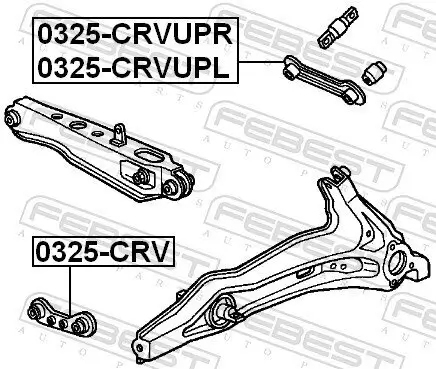 Lenker, Radaufhängung Hinterachse oben links FEBEST 0325-CRVUPL Bild Lenker, Radaufhängung Hinterachse oben links FEBEST 0325-CRVUPL