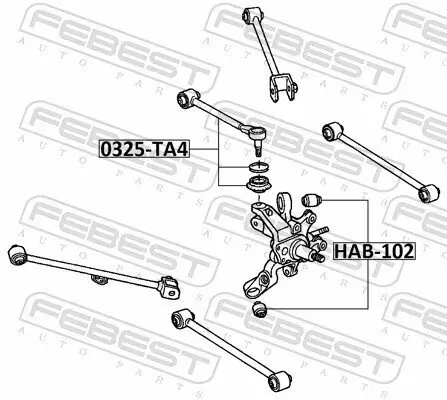 Lenker, Radaufhängung Hinterachse oben FEBEST 0325-TA4 Bild Lenker, Radaufhängung Hinterachse oben FEBEST 0325-TA4