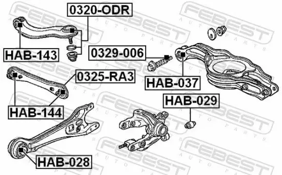 Sturzkorrekturschraube FEBEST 0329-006 Bild Sturzkorrekturschraube FEBEST 0329-006