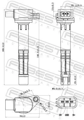 Zündspule FEBEST 03640-002 Bild Zündspule FEBEST 03640-002
