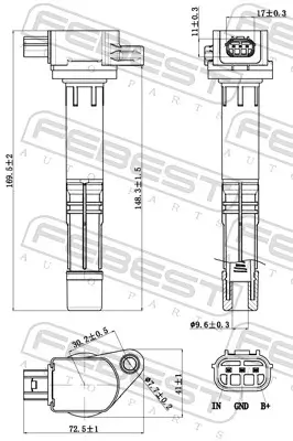 Zündspule FEBEST 03640-006 Bild Zündspule FEBEST 03640-006