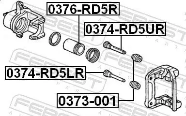Führungsbolzen, Bremssattel Hinterachse oben FEBEST 0374-RD5UR Bild Führungsbolzen, Bremssattel Hinterachse oben FEBEST 0374-RD5UR