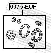 Reparatursatz, Bremssattel FEBEST 0375-EUF Bild Reparatursatz, Bremssattel FEBEST 0375-EUF