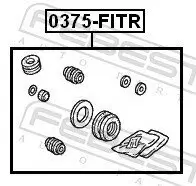 Reparatursatz, Bremssattel Hinterachse FEBEST 0375-FITR Bild Reparatursatz, Bremssattel Hinterachse FEBEST 0375-FITR