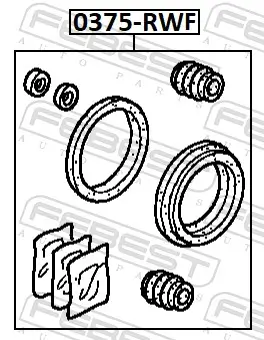 Reparatursatz, Bremssattel Vorderachse FEBEST 0375-RWF Bild Reparatursatz, Bremssattel Vorderachse FEBEST 0375-RWF