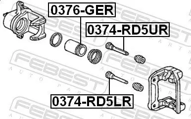 Kolben, Bremssattel Hinterachse FEBEST 0376-GER Bild Kolben, Bremssattel Hinterachse FEBEST 0376-GER
