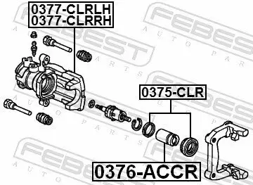 Bremssattel Hinterachse rechts FEBEST 0377-CLRRH Bild Bremssattel Hinterachse rechts FEBEST 0377-CLRRH