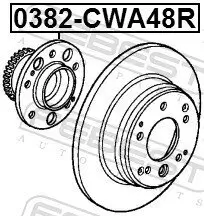 Radnabe Hinterachse FEBEST 0382-CWA48R Bild Radnabe Hinterachse FEBEST 0382-CWA48R