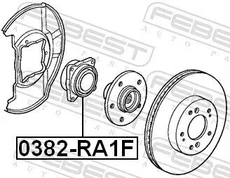 Radnabe Vorderachse FEBEST 0382-RA1F Bild Radnabe Vorderachse FEBEST 0382-RA1F