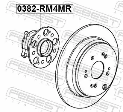 Radnabe Hinterachse FEBEST 0382-RM4MR Bild Radnabe Hinterachse FEBEST 0382-RM4MR