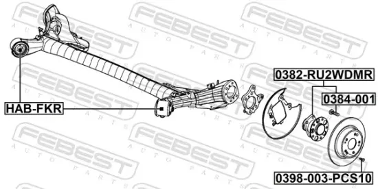 Radnabe Hinterachse FEBEST 0382-RU2WDMR Bild Radnabe Hinterachse FEBEST 0382-RU2WDMR