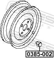 Radmutter FEBEST 0385-002 Bild Radmutter FEBEST 0385-002