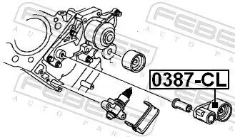Spannrolle, Zahnriemen FEBEST 0387-CL Bild Spannrolle, Zahnriemen FEBEST 0387-CL